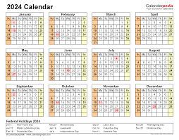 2024 calendar free printable excel