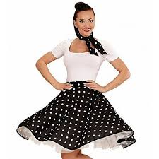 1950 s polka dot skirt and scarf set