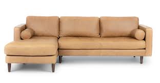 leather left chaise sectional