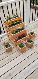 4 Tier Planter Stand With 4 Planters On