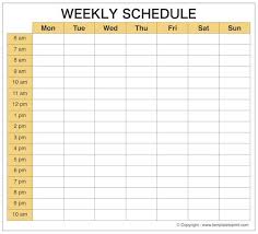Daily Schedule Maker Template Blank Printable Weekly Planner