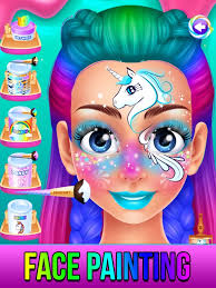 rainbow unicorn candy salon app