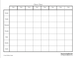 Fresh Printable Daily Chore Chart Template Childrens Chores Free