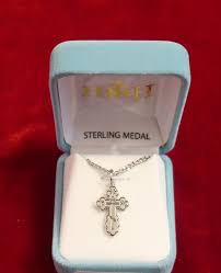 sterling silver orthodox cross pendant