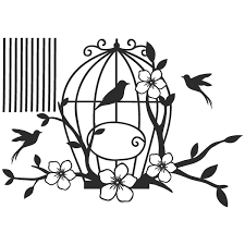 Birds In Cage Wall Sticker