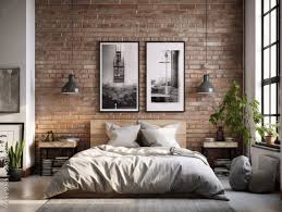 An Exposed Brick Accent Wall With A