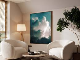 Extra Large Wall Art Cloud Painting