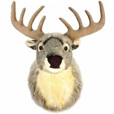 Stuffed Animal Plush Deer Head Wall