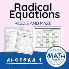 Radical Equations Riddle And Maze