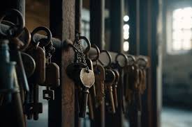 A Bunch Of Keys Hanging On A Door