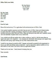 Office Clerk Cover Letter Example Icover Org Uk