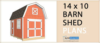 14x10 Barn Shed Plans Build Blueprint