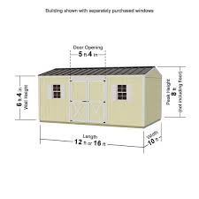 12 ft x 10 ft wood storage shed kit