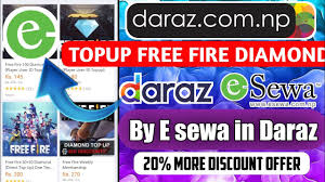 Free fire offers a different aesthetic and consists of only 50 players. Top Up Free Fire Diamond In Daraz App With E Sewa In Nepal No Need Debit Card Crazy Gamer Krishna Youtube