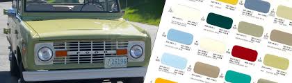 Ford Bronco And Bronco Ii Paint Codes