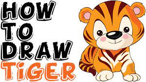 In this simple step by step guide learn how to draw a tiger in a simple and interactive way. Very Easy Tiger Drawing For Kids Novocom Top