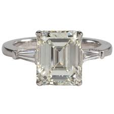 Gia certified platinum/18k yg 0.90ct diamond solitaire engagement ring size 7.25. Classic Emerald Cut 4 Carat Gia Certified Engagement Ring For Sale At 1stdibs