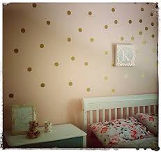 Gold Polka Dot Stickers Gold Wall