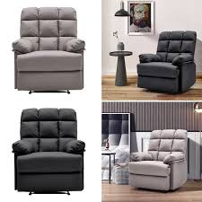 bonded leather reclining chair padded