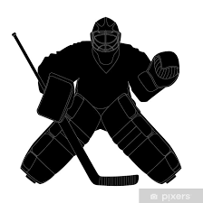 Sticker Silhouette Hockey Goalie
