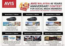 Looking for a cheap car rental in sibu? Avis Malaysia Celebrates 46th Anniversary With 46 Discounts