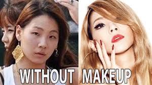 top kpop stars with vs without makeup