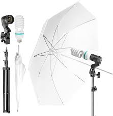 Amazon Com Limostudio Continuous Light White Umbrella Reflector Lighting Kit With 33 Inch Umbrella And 6500k Light Bulb For Camera Video Studio Shooting Agg1754 Camera Photo