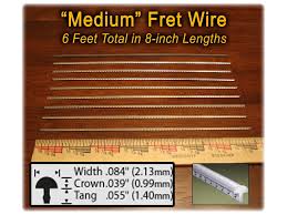 Medium Medium Nickel Silver Fret Wire 6 Ft