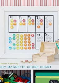 6 Uheart Organizing Diy Magnetic Chore Chart With A Free