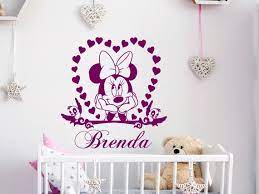 Minnie Mouse Wall Name Decal Custom