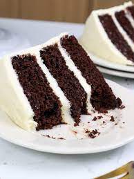 Chocolate Fudge Cake With Cream Cheese Frosting gambar png