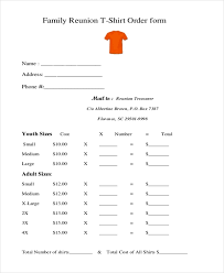 Free 10 Sample T Shirt Order Forms In Doc Pdf
