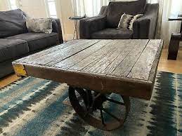 1900 1950 Factory Cart Coffee Table