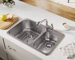 Offset kitchen sink