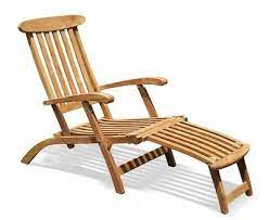 classic teak steamer chair wooden