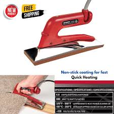 carpet seaming iron w non stick grooved