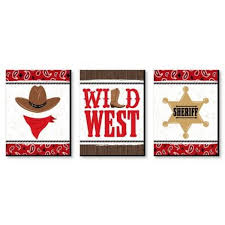 Western Hoedown Wild West Cowboy Wall