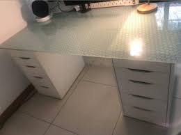 Ikea Glasholm Top With Alex Drawer