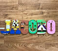 Toy Story Wooden Letters Custom Designed And Hand Painted