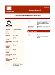 Employee Performance Evaluation Template Pdf Templates