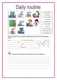 Daily Routines online exercise for Elementary