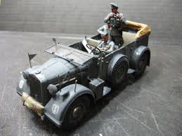 1/35 scale German staff car and driver with officers | #1862882376