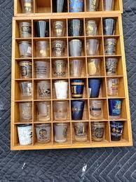 Shot Glass Collection With A Solid Wood