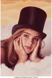 The tv ad included her saying the famous tagline, you want to know what comes between me and my calvins? Gary Gross American 1937 2010 Brooke Shields Top Hat 1978 Lot 74103 Heritage Auctions