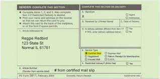 certified mail information