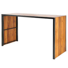 59.5l x 27.5w x 43.5h underside of the table: Murry Teak Wood Outdoor Bar Table Marc Main