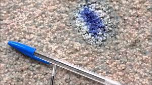 removing ink stains from carpet or