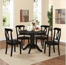 Check out our round farmhouse dining table selection for the very best in unique or custom, handmade pieces from our kitchen & dining tables shops. Farmhouse Dining Set 5 Piece Table Chair Black Round Pedestal Wood Small Kitchen 593 47 Picclick