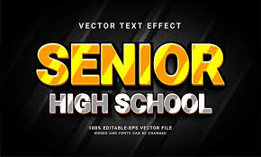 senior high editable text style