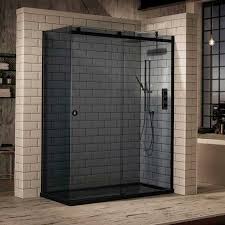 Black Sliding Shower Door